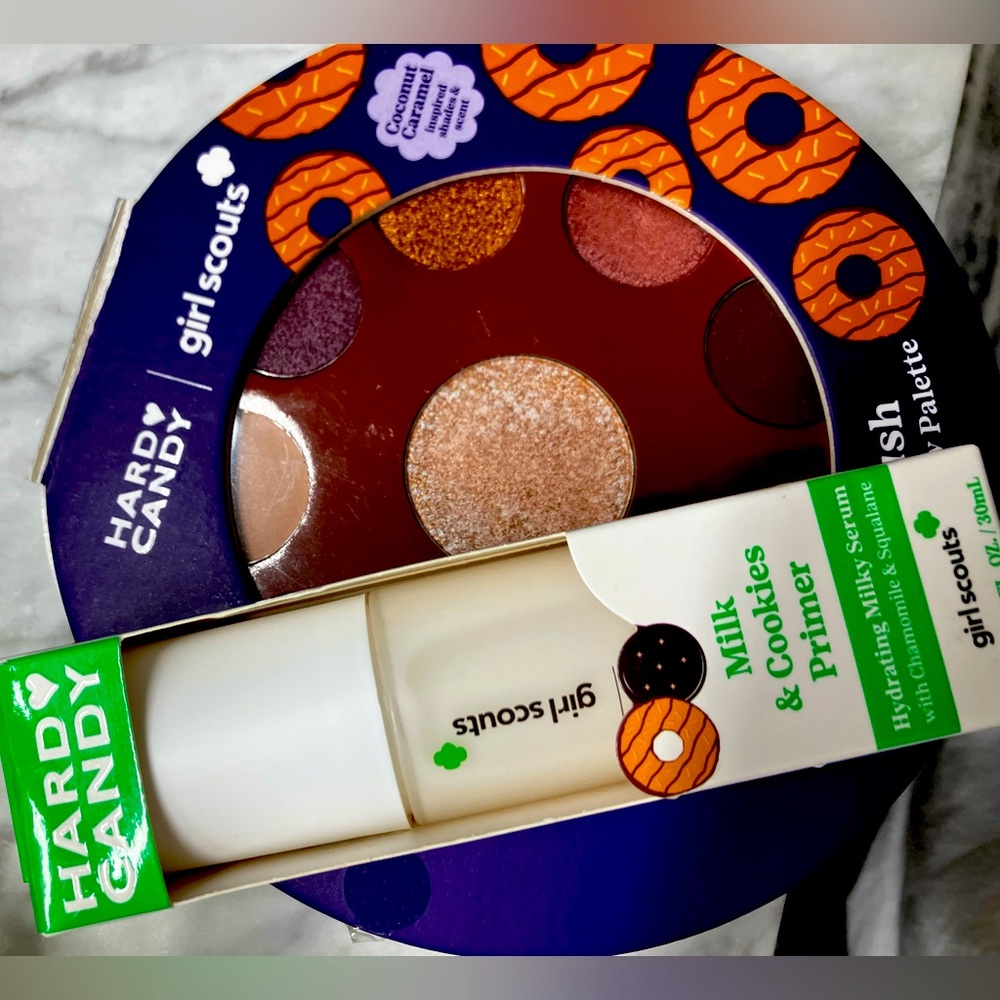 Hard Candy Girl Scouts Coconut Caramel Eyeshadow Set & milk primer NWT